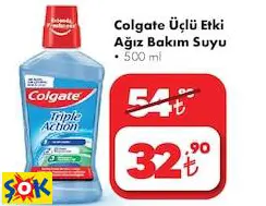 COLGATE ÜÇLÜ ETKİ AĞIZ BAKIM SUYU 500 ML COLGATE ÜÇLÜ ETKİ AĞIZ BAKIM SUYU 500 ML